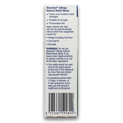 Benadryl Allergy Natural Relief Nasal Spray