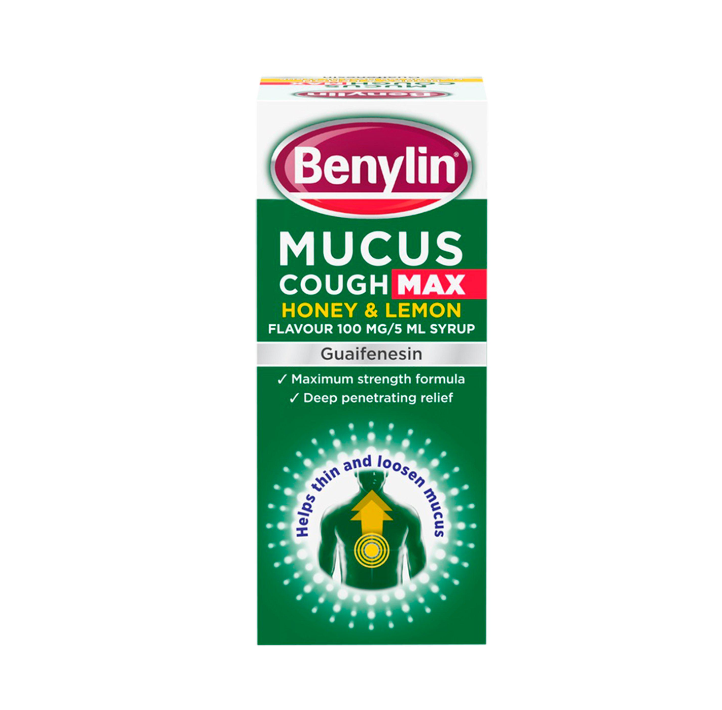 Benylin Mucus Cough MAX 100mg/5ml Syrup - Honey and Lemon - 150ml