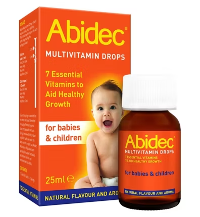 Abidec Multivitamin Drops - CONTAINS PEANUT OIL - Rightangled