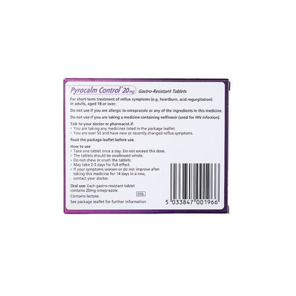 Contrôle Pyrocalm 20 mg