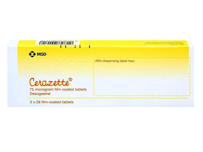 Cerazette 75mcg tablets - Rightangled